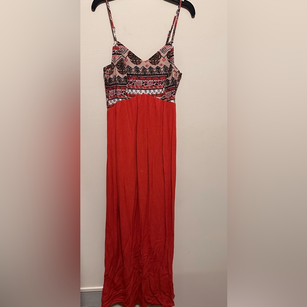 Red Floral Maxi Dress